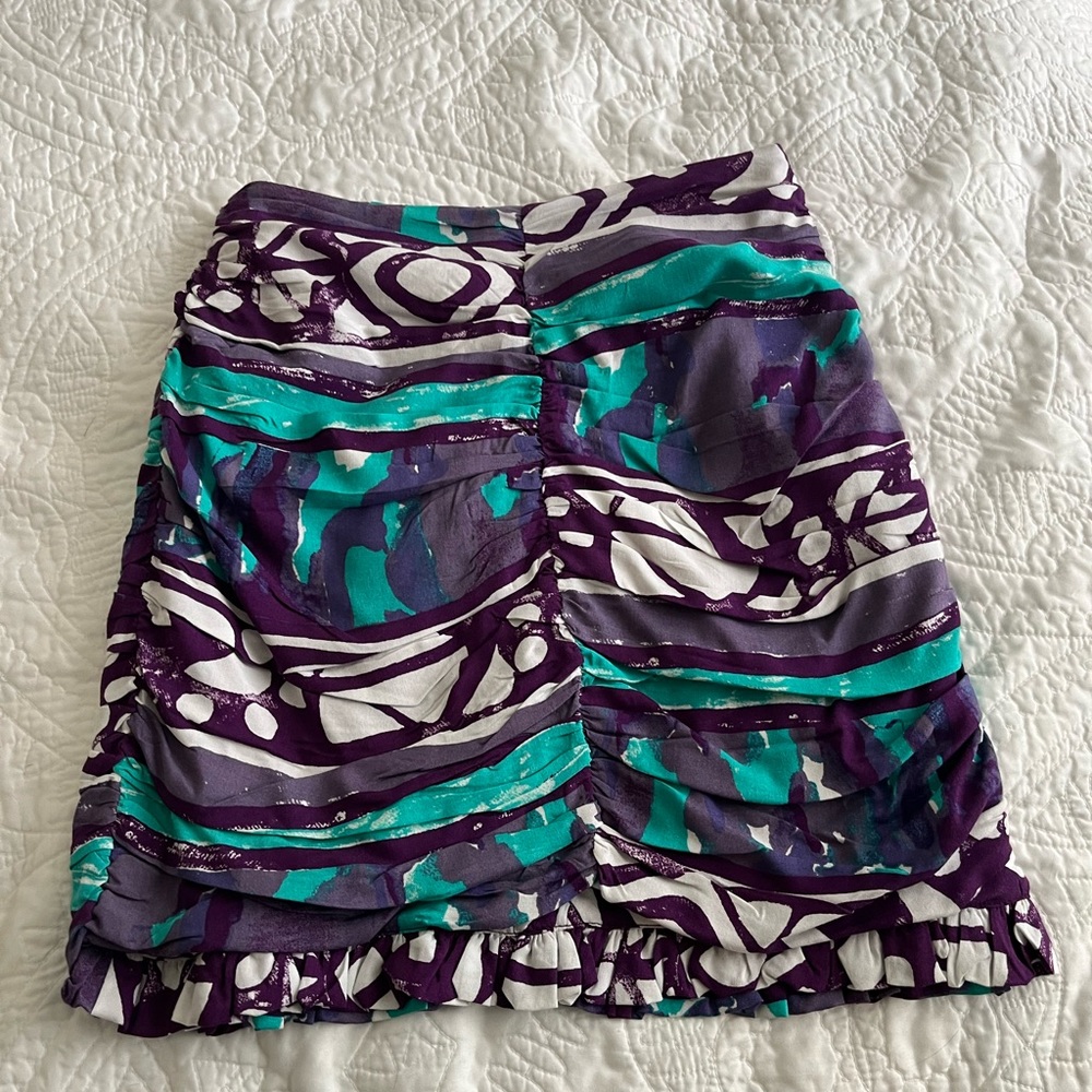 NWT Porridge elesa ruched mini skirt